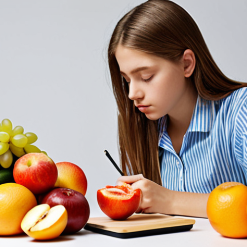 Home 4 **Image Prompt:** A student concentrating at a desk, using the Pomodoro Technique with a timer, surrounded by healthy food like fruits and nuts. Bright, focused lighting.