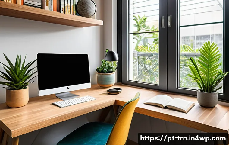 몰입 상태 유도와 자기 주도 학습의 관계 - A bright, organized study corner in a modern Brazilian apartment, featuring a minimalist wooden desk...